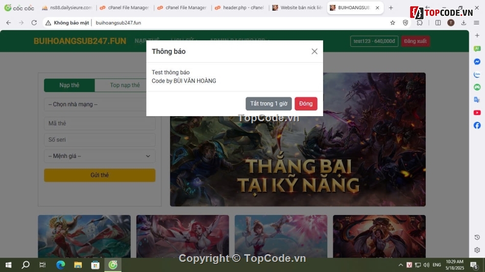 bán acc liên quân,bán acc tự động,bán acc,Code liên quân